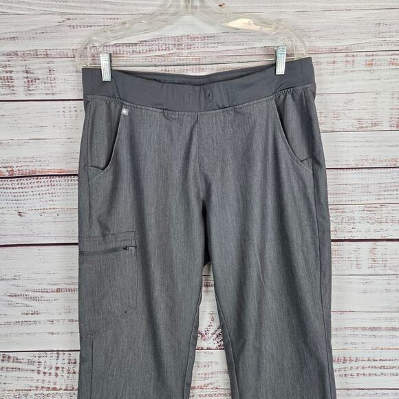 Figs Women's Scrub Pants L Tall Gray Zamora Joggers Medical Dental Vet Workwear - Picture 2 of 10